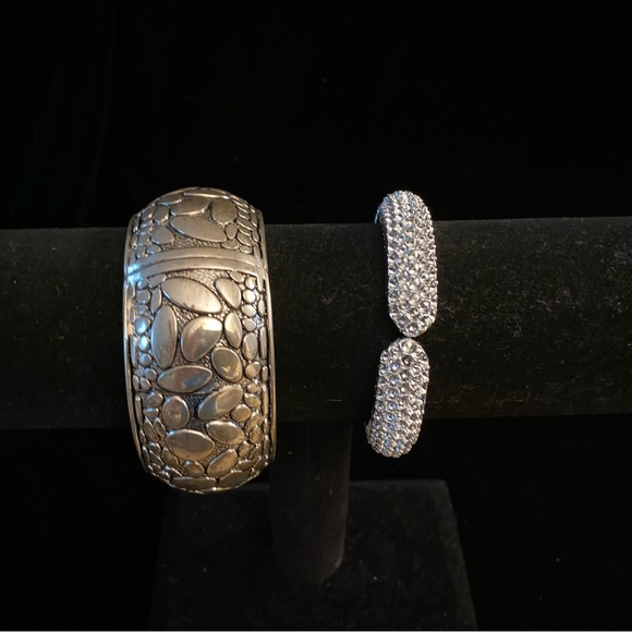 Two Silver tone Bracelets - Picture 2 of 7